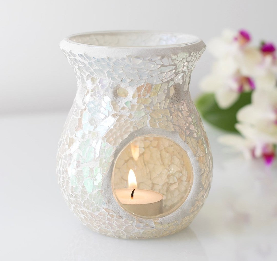 Glass Iridescent Crackle Burner