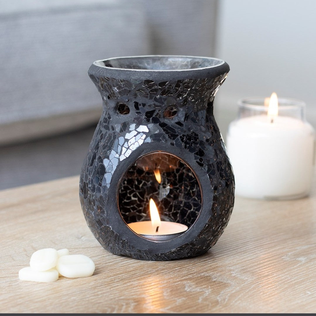 Glass Iridescent Crackle Burner