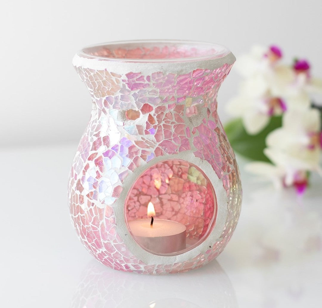 Glass Iridescent Crackle Burner