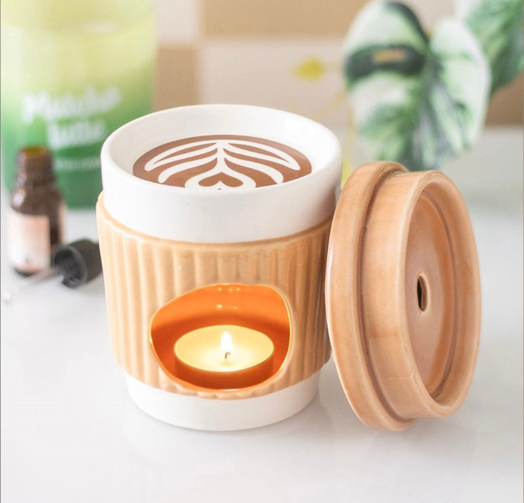 Coffee cup wax burner